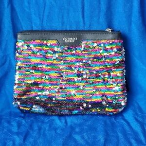 Limited Edition Victoria's Secret Sequin Pouch Make up Bag